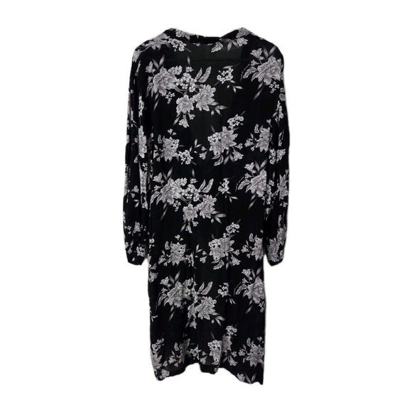 Spiritual Gangster Maya Kimono Top Shirt Black Floral One Size - Picture 4 of 4